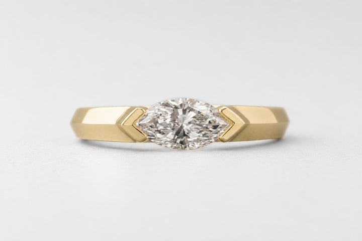 Marquise Diamond Solitaire | Yellow Gold