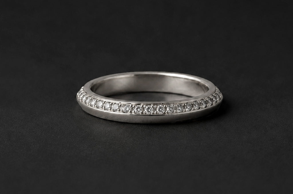 DIAMOND PAVE BAND | 19K WHITE GOLD