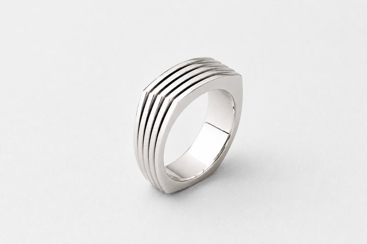 ARCHITECTURAL BAND | 19K WHITE GOLD