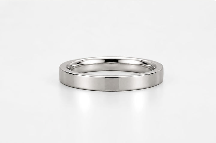 RECTANGULAR BAND | 19K WHITE GOLD