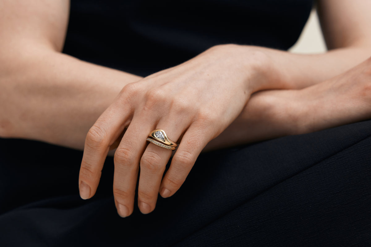PEAR DIAMOND SOLITAIRE | YELLOW GOLD